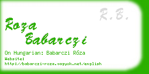 roza babarczi business card