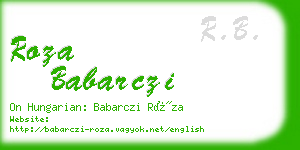 roza babarczi business card